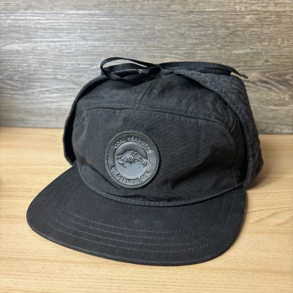 Coal Headwear Hat Cap Mens Medium Black Flip Down Trapper Winter Outdoors